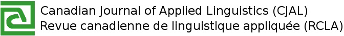 Canadian Journal of Applied Linguistics cover