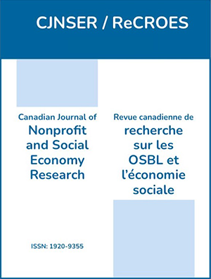 Canadian Journal of Nonprofit and Social Economy Research cover