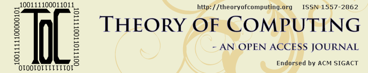 Theory of Computing cover